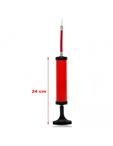 Tradineur - Bombín de aire manual, inflador para balones, pelotas, neumáticos de bicicleta, bomba de inflado, hinchador con tubo