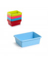 Tradineur - Bandeja mini rectangular para frigorífico, color aleatorio, capacidad 0.89  litros, 6,5 x 19,5 x 15 cm.