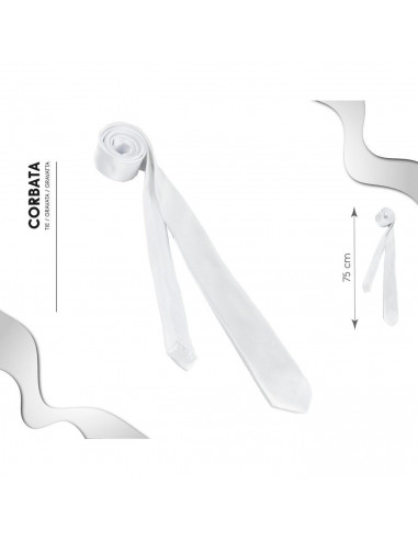 Tradineur - Corbata fina con longitud 75 cm - Fabricado en poliéster - Complemento para disfraces, carnaval, Halloween - Color B