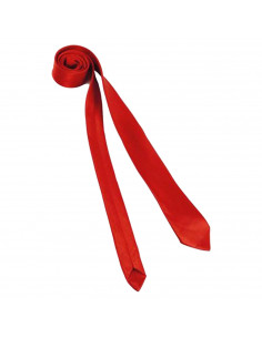 Tradineur - Corbata fina con longitud 75 cm - Fabricado en poliéster - Complemento para disfraces, carnaval, Halloween - Color R