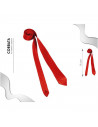 Tradineur - Corbata fina con longitud 75 cm - Fabricado en poliéster - Complemento para disfraces, carnaval, Halloween - Color R
