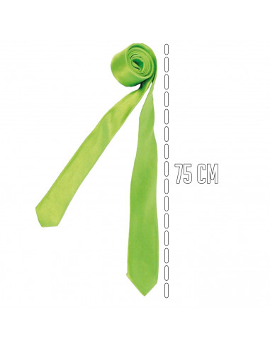 Tradineur - Corbata fina con longitud 75 cm - Fabricado en poliéster - Complemento para disfraces, carnaval, Halloween - Color V