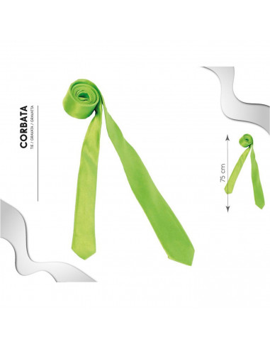 Tradineur - Corbata fina con longitud 75 cm - Fabricado en poliéster - Complemento para disfraces, carnaval, Halloween - Color V