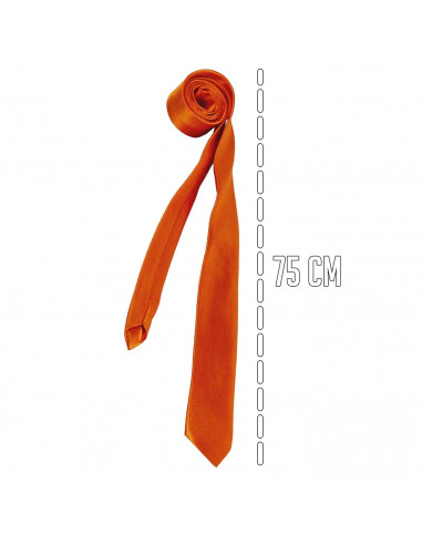 Tradineur - Corbata fina con longitud 75 cm - Fabricado en poliéster - Complemento para disfraces, carnaval, Halloween - Color N