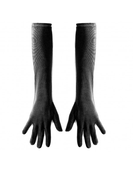 Tradineur - Guantes Largos de 45 cm - Fabricado en poliéster - Talla única para adultos - Ideal para carnaval o Halloween - Colo Tradineur - Guantes Largos de 45 cm - Fabricado en poliéster - Talla única para adultos - Ideal para carnaval o Halloween - Colo