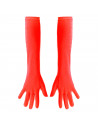 Tradineur - Guantes Largos de 45 cm - Fabricado en poliéster - Talla única para adultos - Ideal para carnaval o Halloween - Colo