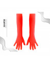 Tradineur - Guantes Largos de 45 cm - Fabricado en poliéster - Talla única para adultos - Ideal para carnaval o Halloween - Colo