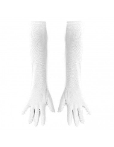 Tradineur - Guantes Largos de 45 cm - Fabricado en poliéster - Talla única para adultos - Ideal para carnaval o Halloween - Colo