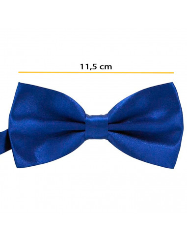 Tradineur - Pajarita de raso para disfraz, 100% poliéster, accesorio de carnaval, halloween, cosplay, fiestas, cumpleaños (Azul