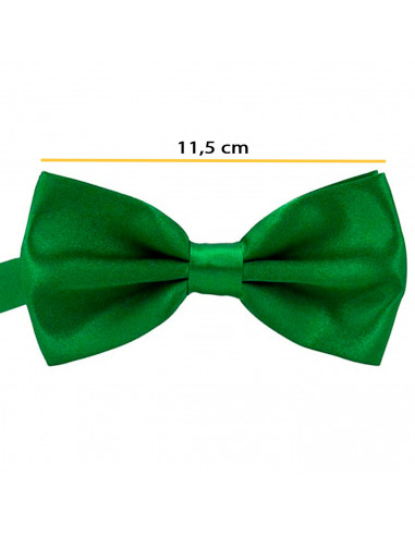 Tradineur - Pajarita de raso para disfraz, poliéster 100%, accesorio de carnaval, halloween, cosplay, fiestas, cumpleaños (Verde