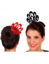Tradineur - Peineta de plástico para disfraz, complemento para atuendo de sevillana, flamenca, carnaval, Halloween, cosplay, fie