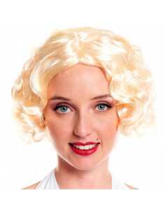 Tradineur - Peluca de Marilyn para mujer, fibra sintética, complemento para disfraz de carnaval, Halloween, cosplay, fiestas (Ad
