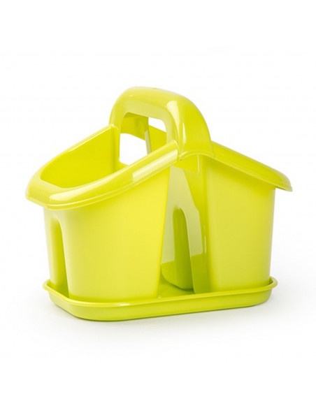 Escurrecubiertos de plástico con asa y bandeja para agua, de 15 x 16 x 11 cm de color surtido. Cestillo para secado o escurrido Escurrecubiertos de plástico con asa y bandeja para agua, de 15 x 16 x 11 cm de color surtido. Cestillo para secado o escurrido