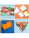 Tradineur - Pack de 60 chinchetas de colores, tachuelas, pines de níquel, uso escolar, oficina, colgar notas y fotos (Multicolor