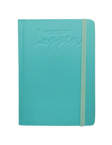 Tradineur - Libreta con goma, cuaderno, bloc de notas, tapa dura y 80 hojas blancas, incluye marcapáginas, sobre porta-documento