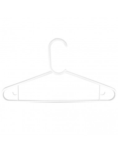 Tradineur - Pack de 4 perchas de plástico "Mustang" con barra y enganches para tirantes, perchas para abrigos, trajes, pantalone
