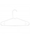 Tradineur - Pack de 4 perchas de plástico "Mustang" con barra y enganches para tirantes, perchas para abrigos, trajes, pantalone