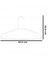 Tradineur - Pack de 4 perchas de plástico "Mustang" con barra y enganches para tirantes, perchas para abrigos, trajes, pantalone