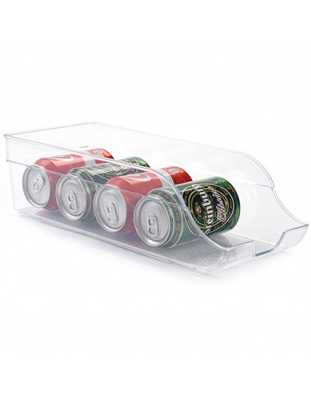 Tradineur - Bandeja para frigorífico, para almacenamiento de latas de refresco, de 10 x 34 x 12,5 cm. Recipiente para nevera par Tradineur - Bandeja para frigorífico, para almacenamiento de latas de refresco, de 10 x 34 x 12,5 cm. Recipiente para nevera par