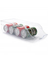 Tradineur - Bandeja para frigorífico, para almacenamiento de latas de refresco, de 10 x 34 x 12,5 cm. Recipiente para nevera par