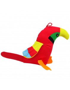 Tradineur - Loro de peluche, muñeco de felpa, juguete blando y suave para niños, regalo original, decoración, 19 x 18 cm, color