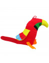 Tradineur - Loro de peluche, muñeco de felpa, juguete blando y suave para niños, regalo original, decoración, 19 x 18 cm, color