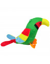 Tradineur - Loro de peluche, muñeco de felpa, juguete blando y suave para niños, regalo original, decoración, 19 x 18 cm, color