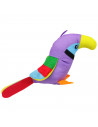 Tradineur - Loro de peluche, muñeco de felpa, juguete blando y suave para niños, regalo original, decoración, 19 x 18 cm, color