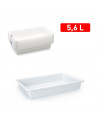 Tradineur - Bandeja para frigorífico blanca, bandeja para hostelería, 5,6  litros, medidas 36 x 27,3 x 9 cm