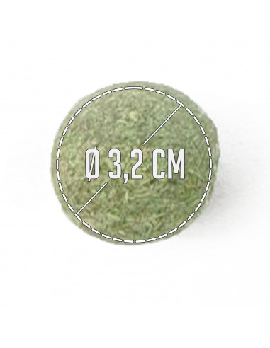 Tradineur - Pack de 3 bolas de hierba para gatos - Fabricado en España - Juguetes para mascotas domésticas - Ø 3,2 cm 