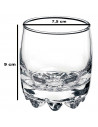 Tradineur - Set de 3 vasos de cristal "Galassia", base gruesa, resistentes, servir whisky, agua, licores, bebidas, aptos para la