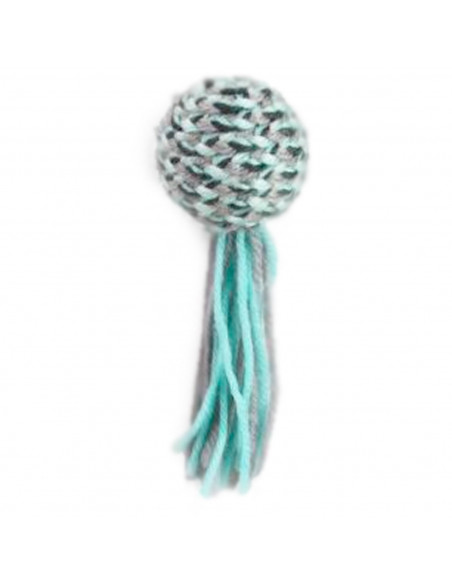 Tradineur - Bola de estambre para gatos - Fabricado en España - Juguete para animales domésticos - 12 x 4 x 4 cm - Color Aleator