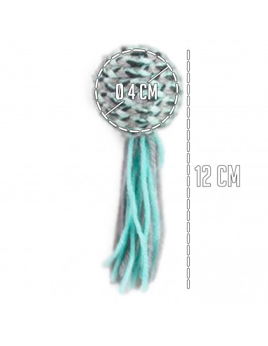 Tradineur - Bola de estambre para gatos - Fabricado en España - Juguete para animales domésticos - 12 x 4 x 4 cm - Color Aleator