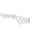 Tradineur - Tendedero extensible metálico para pared - Fabricado en España - Soporte plegable para tender ropa - 50 x 38,5 x 9,5