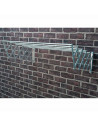 Tradineur - Tendedero extensible metálico para pared - Fabricado en España - Soporte plegable para tender ropa - 50 x 38,5 x 9,5