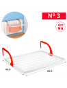 Tradineur - Tendedero plegable para radiador, resina - 4 metros de tendido - Fabricado en España - Soporte para tender ropa (Bla