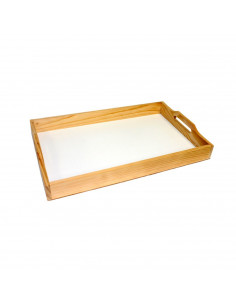 Artema - Bandeja de madera con asas, bandeja de servir comida, 40.3 x 25 x 4.2 cm