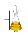 Tradineur - Aceitera de cristal, sistema antigoteo, elaboración artesanal, cristal fino y elegante, dispensador de aliño rellena