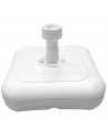 Base para sombrilla rellenable, de plástico blanco, 36 x 36 x 10 cm