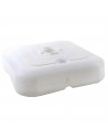 Base para sombrilla rellenable, de plástico blanco, 36 x 36 x 10 cm