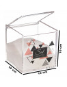 Tradineur - Set de salero y azucarero de metacrilato transparente con tapa, recipientes para guardar sal y azúcar, condimentos d