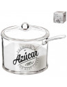 Tradineur - Set de salero y azucarero transparentes de metacrilato con tapa, recipientes para guardar sal y azúcar, condimentos