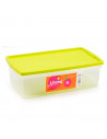 Tradineur - Caja de plástico de color surtido, de 10,3 x 33,5 x 19 cm,con capacidad para 5 litros. Baúl con tapa para organizaci