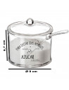 Tradineur - Set de salero y azucarero con tapa, metacrilato transparente, recipientes para guardar sal y azúcar, condimentos de