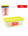 Tradineur - Caja de plástico de color surtido, de 10,3 x 33,5 x 19 cm,con capacidad para 5 litros. Baúl con tapa para organizaci