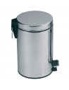 Tradineur - Papelera de acero inoxidable con apertura de pedal y recipiente interior extraíble, cubo de basura, residuos, recicl