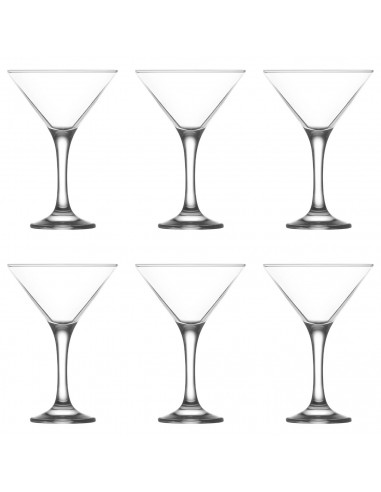 Tradineur - Set de 6 copas de cóctel Misket de cristal, copas para combinados, bebidas, elegantes, aptas para lavavajillas (17