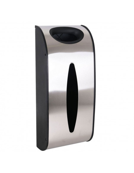 Dispensador de bolsas de 39.3 x 16,5 x 9 cm con apartado para guantes con soporte para pared. Surtidor de pared para sacos de pl