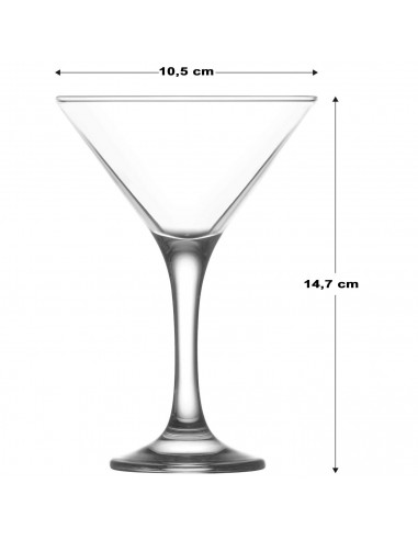 Tradineur - Set de 6 copas de cóctel Misket de cristal, copas para combinados, bebidas, elegantes, aptas para lavavajillas (17