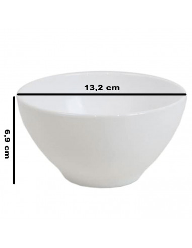 Tradineur - Tazón de vidrio opal, cuenco, bol para desayuno extra resistente, reciclable, postres, aperitivos, sopa, apto para l